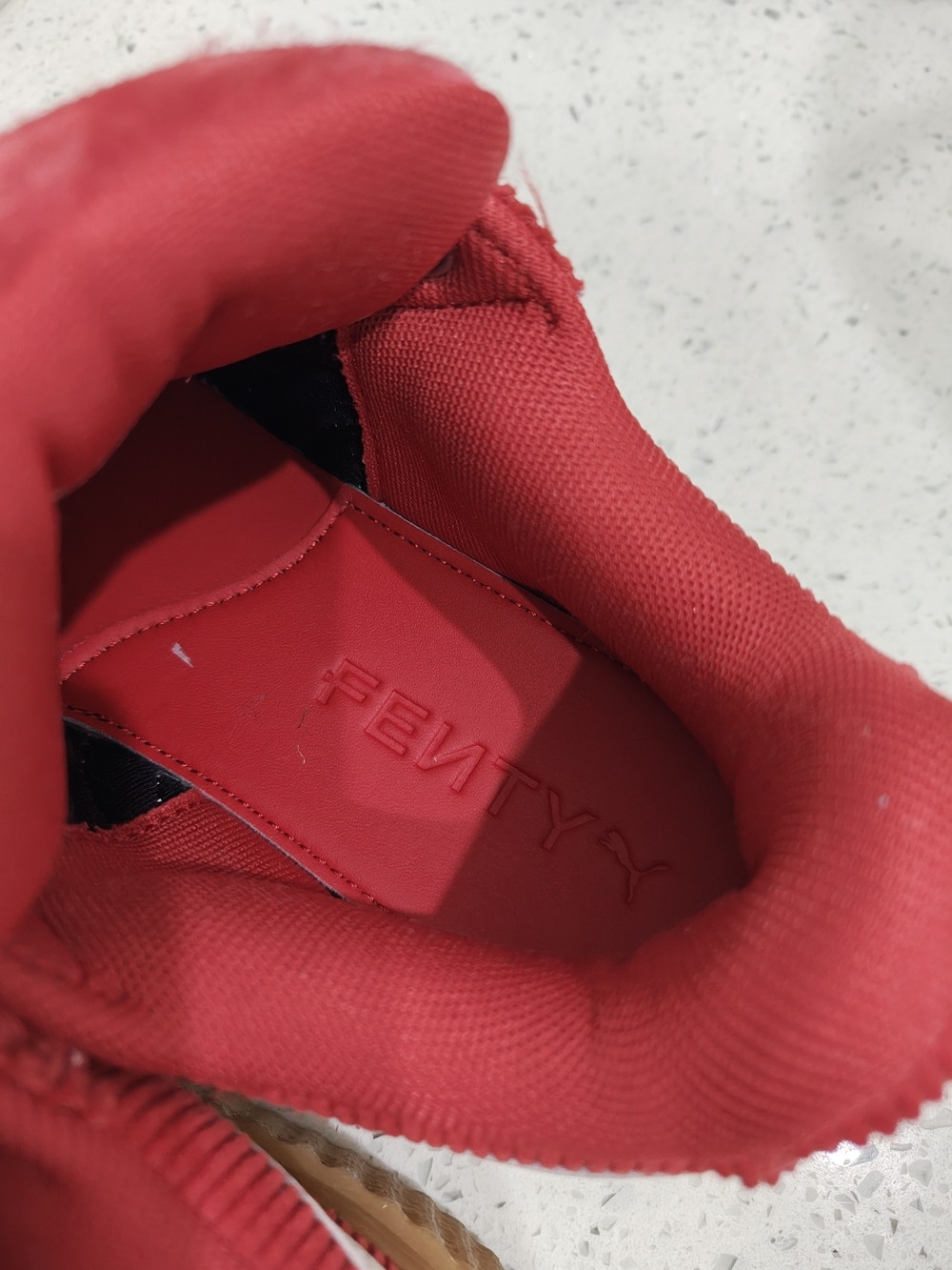Puma X Fenty Size 4 Womens Red The Creeper Phatty Corduroy Sneakers - Picture 5 of 10